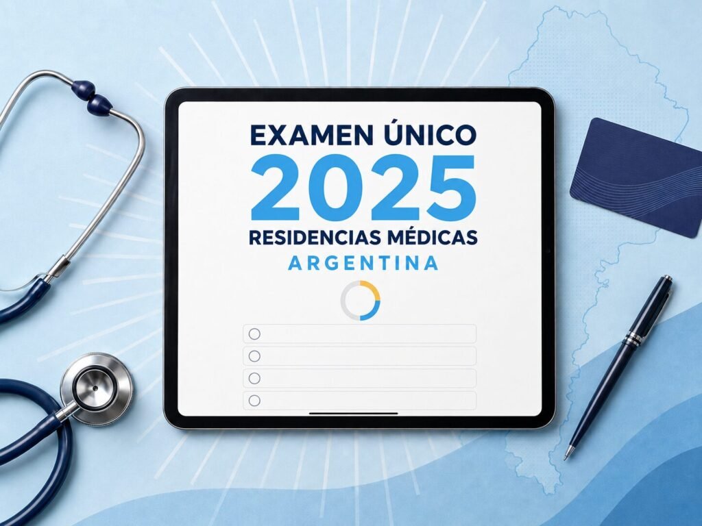 Examen Único de Medicina 2025 para residencias médicas en Argentina.
